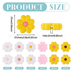 24шт 6 цвета силиконовые бусины&nbsp;SIL-TA0002-91