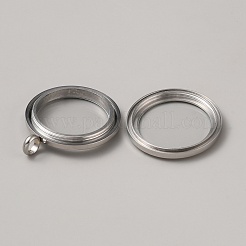 Medaillonanhänger aus Edelstahl 304&nbsp;STAS-WH0043-21C-P