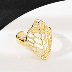 Латунь регулируемые манжеты кольца RJEW-C139-16B-G