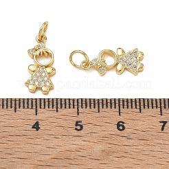 Pendentifs en laiton zircon cubique transparent&nbsp;CU-CBA9AFC-01G-32