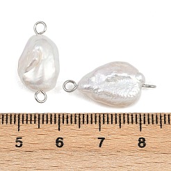 Подвески-коннекторы из натурального пресноводного жемчуга Кеши STAS-D378-16P