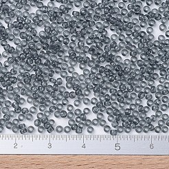 MIYUKIラウンドロカイユビーズ  日本製シードビーズ  11/0  （rr152)透明灰色  11/0  2x1.3mm  穴：0.8mm  約50000個/ポンド&nbsp;SEED-G007-RR0152