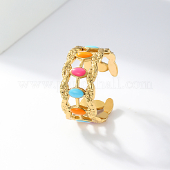 Кольцо-манжета с эмалированным покрытием Sweet Hollow неправильной формы из нержавеющей стали 201 DG2321