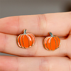 Серьги-гвоздики из сплава тыквенной эмали FS-WG288E2-01