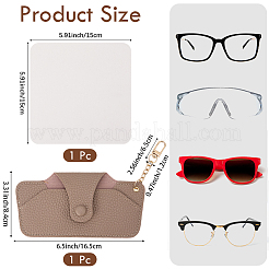 1шт прямоугольный футляр для очков из искусственной кожи&nbsp;AJEW-CN0005-50C