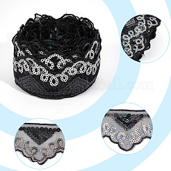 Волнистая кружевная отделка из полиэстера OCOR-WH0070-14C