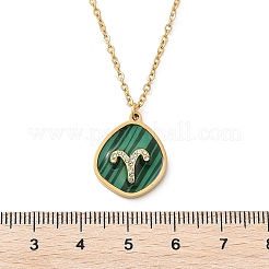 Colliers avec pendentif constellation en acier inoxydable 304 micro pavé de zircones cubiques&nbsp;NJEW-R021-01G-01
