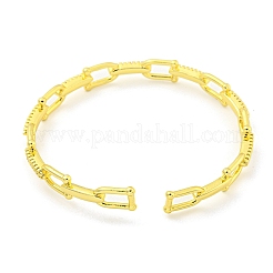 Подковообразные латунные браслеты с микро-паве и прозрачным кубическим цирконием для женщин с открытыми манжетами BJEW-Z062-03A