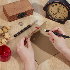 2 шт. 2 стиля масляная ручка из нержавеющей стали с кожаным краем TOOL-NB0002-29B