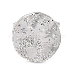 Кольцо-манжета с изображением солнца и луны из нержавеющей стали 304&nbsp;X-RJEW-B027-20P