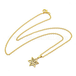 201 colliers pendentifs en acier inoxydable&nbsp;NJEW-H030-07G
