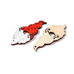 Colgantes grandes de madera de álamo estampada&nbsp;FIND-N005-74C-03