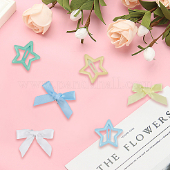 12 шт. заколки-звездочки для волос с железными кнопками&nbsp;OHAR-CP0001-24B