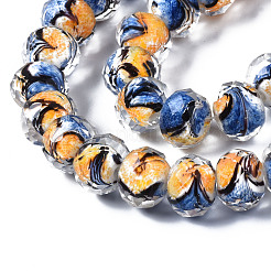 Бусы лэмпворк ручной работы LAMP-T007-14B