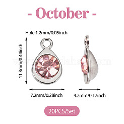20 Stück facettierte Glasanhänger&nbsp;RGLA-TADJ0001-01G