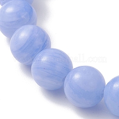 Браслеты из натуральных бусин синего кружевного агата&nbsp;BJEW-JB12934-01