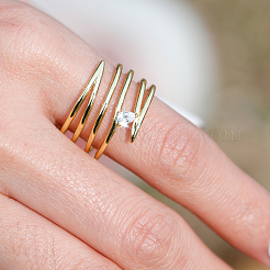 Модное многослойное кольцо в европейском и американском стиле с инкрустацией из циркония S925 BD4545-4