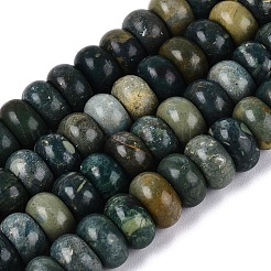 天然寿山翡翠ビーズ連売り  ロンデル  スムーズ  7.5~8.5x4~5.5mm  穴：0.9~1mm  約75~94個/連  14.76~15.35インチ（37.5~39cm）&nbsp;G-N367-02A-16