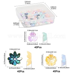 120 шт. 3 вида непрозрачных смоляных бусин RESI-FS0002-29