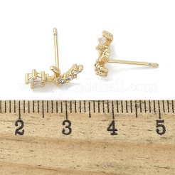 Серьги-гвоздики из циркония&nbsp;EJEW-Q014-11G