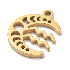 Echte 18 Karat vergoldete Anhänger aus 304er Edelstahl&nbsp;STAS-R003-02G-03