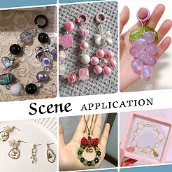 100 шт. 5 стиля латунных открытых соединительных колец для плетения кольчуги KK-PH0006-21