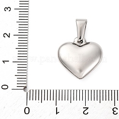 304ステンレスペンダント  ブラックレターのハート  ステンレス鋼色  文字F  16x16x4.5mm  穴：7x3mm&nbsp;STAS-P278-01F-P-1