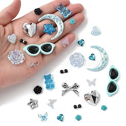 Комплекты фурнитуры для кабошонов из искусственного жемчуга DIY-FS0009-78