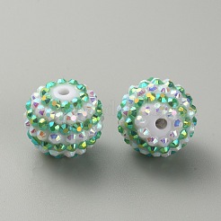 Полосатый узор из смоляных стразов RESI-WH0034-20E