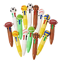 14 penna a sfera sportiva in plastica 4 in 1&nbsp;AJEW-TA0005-83
