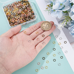 4 цвет сплав закрытые соединительные кольца FIND-GA0006-89B