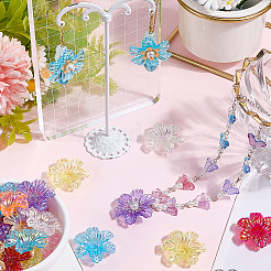 50шт прозрачные акриловые колпачки для бусин&nbsp;PACR-SC0001-11