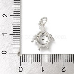 Латунные микропаве прозрачные подвески с фианитом&nbsp;KK-U046-02P-07