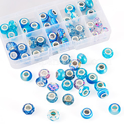 60 шт. 10 цвета смолы европейские бусины&nbsp;RESI-TA0004-08