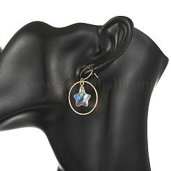 Ohrstecker aus Messing mit Anhänger für Damen&nbsp;EJEW-JE07353