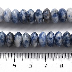 Natürliche blaue Fleck Jaspis Perlen Stränge&nbsp;G-P559-A15-02
