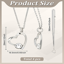 4 шт. латунное ожерелье с подвеской из микрофибры с кубическим цирконием для женщин&nbsp;ZIRC-LP0001-15