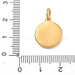304ステンレススチールラインストーンペンダント  フラットラウンドのチャーム  ゴールドカラー  ハートチャーム  22mm  穴：5mm&nbsp;FIND-T075-08B
