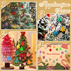 4 комплект деревянных подвесных украшений&nbsp;WOOD-SC0001-90A