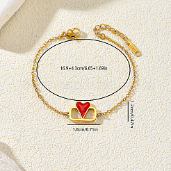 Damenarmband mit Anhängern aus emailliertem Edelstahl 304&nbsp;SV5809