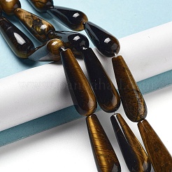Природных тигровый глаз бисер нитей G-P528-H14-01