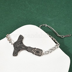 Pulseras de eslabones esmaltados de acero inoxidable 304&nbsp;LS-BJEW-P356-01A-P