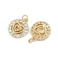 Messing micro pave klare zirkonia anhänger&nbsp;ZIRC-I367-14G-07