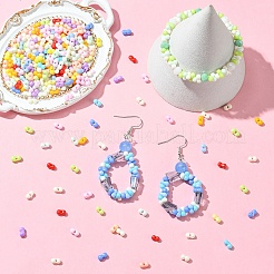 90 г двухцветных непрозрачных стеклянных бусин для выпечки&nbsp;SEED-YW0002-81