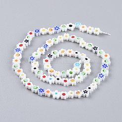 Millefiori a mano fili di perline di vetro&nbsp;X-LAMP-J035-6mm-11