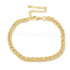 Латунные браслеты в виде пшеничных колосьев для женщин&nbsp;BJEW-H639-11G