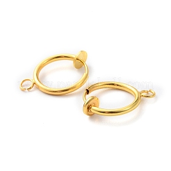 Латунная серьга-клипса&nbsp;KK-WH0031-37G