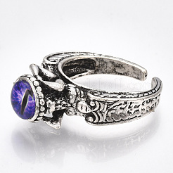 Сплав манжеты кольца пальцев RJEW-T006-35B