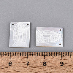 Подвески из натурального белого жемчуга&nbsp;SSHEL-S264-005