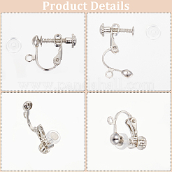 36 шт. латунный винт на зажимах для сережек KK-SP0001-18P